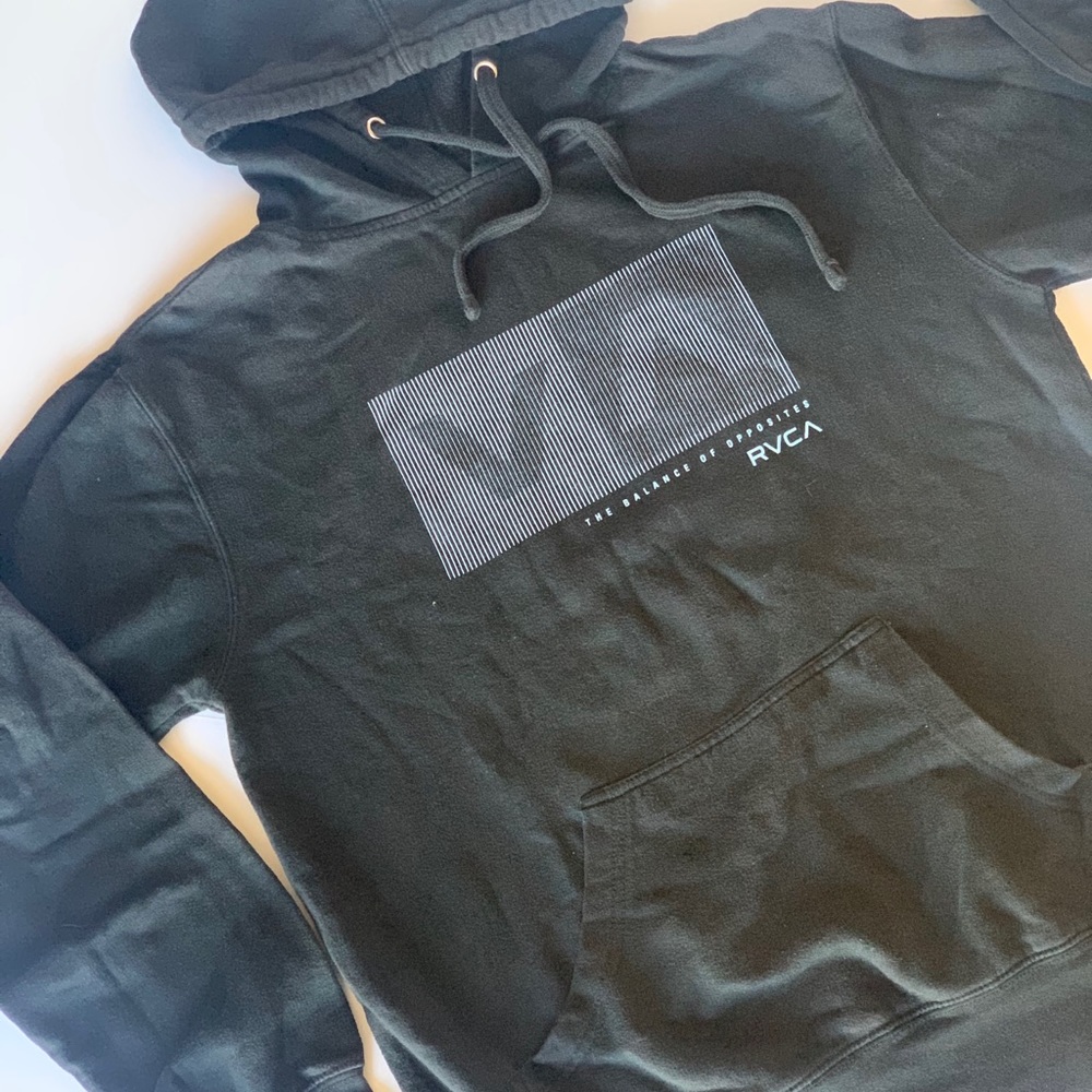 RVCA Black & Blue Logo Women’s Hoodie